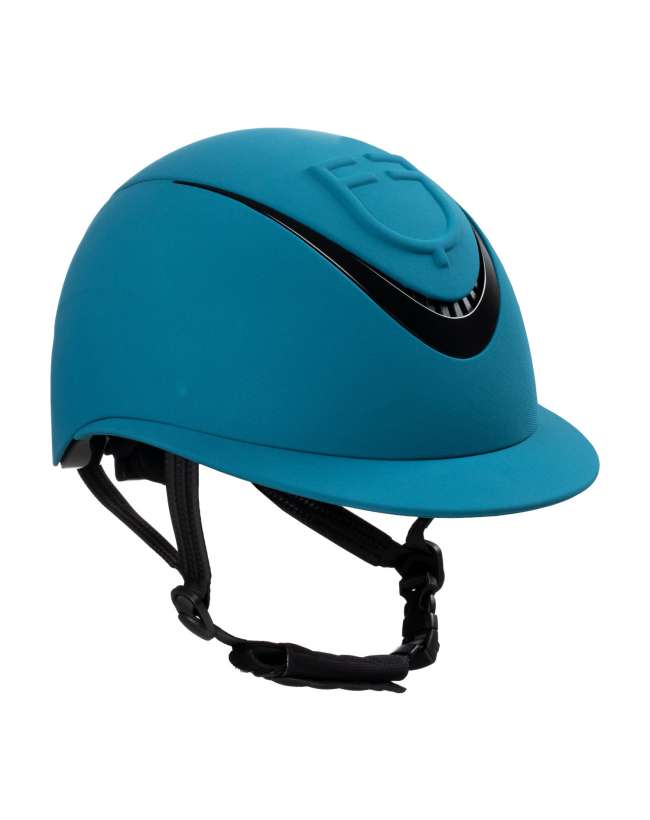 CASCO DONNA EQUESTRO CON LOGO A RILIEVO E VISIERA LARGA