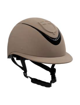 CASCO DONNA EQUESTRO CON LOGO A RILIEVO E VISIERA LARGA-30712