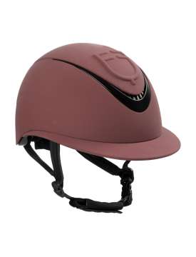 CASCO DONNA EQUESTRO CON LOGO A RILIEVO E VISIERA LARGA-30713