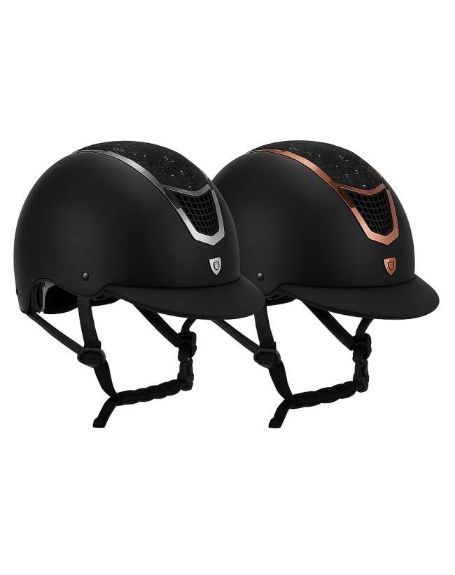 CASCO EQUESTRO STRASS VISIERA CORTA