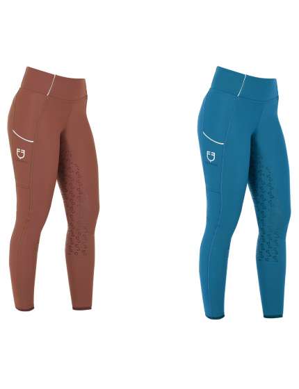 LEGGINGS DONNA EQUESTRO FODERATI IN PILE SLIM FIT FULL GRIP