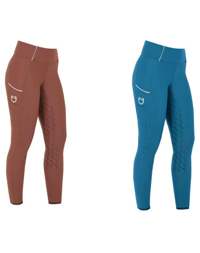 LEGGINGS DONNA EQUESTRO FODERATI IN PILE SLIM FIT FULL GRIP