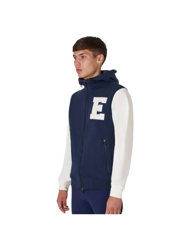 FELPA UOMO EQUESTRO CON CAPPUCCIO IN COTONE FELPATO