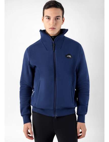 FELPA UOMO EQUILINE FULL ZIP NAVY PEONY