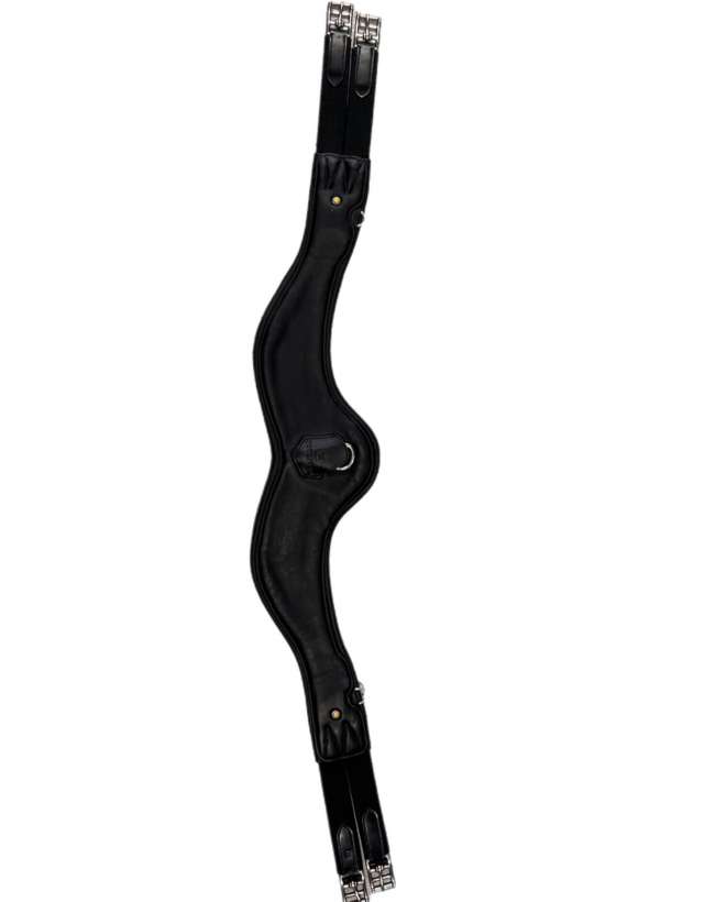 SOTTOPANCIA DA SALTO EQUESTRO SAGOMATO IN PELLE E NEOPRENE TRAFORATO