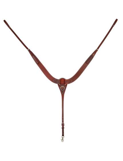 PETTORALE WESTERN POOL'S IN CUOIO CON FIBBIE INOX