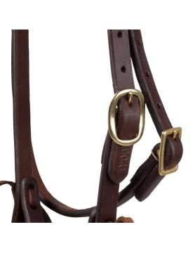 TESTIERA WESTERN POOL'S MONO-ORECCHIO CUCITURE BIANCHE-31019