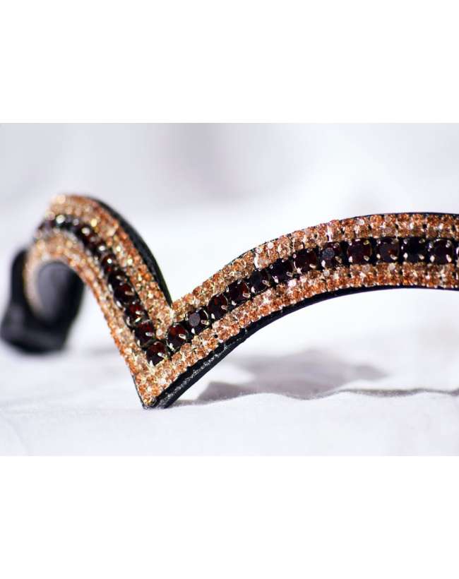 FRONTALINO A V CON CRISTALLI TVDM EQUESTRIAN