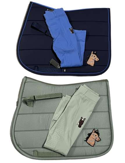 SET COORDINATO PONY SOTTOSELLA LEGGINGS EQUITAZIONE HKM SPORTS