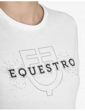 T-SHIRT EQUESTRO DONNA CON LOGO IN STRASS - COLLEZIONE 2026-31164
