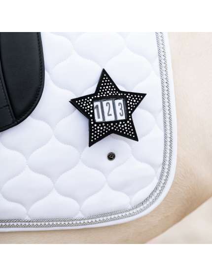 PORTA NUMERO DA GARA STELLA CON BRILLANTINI