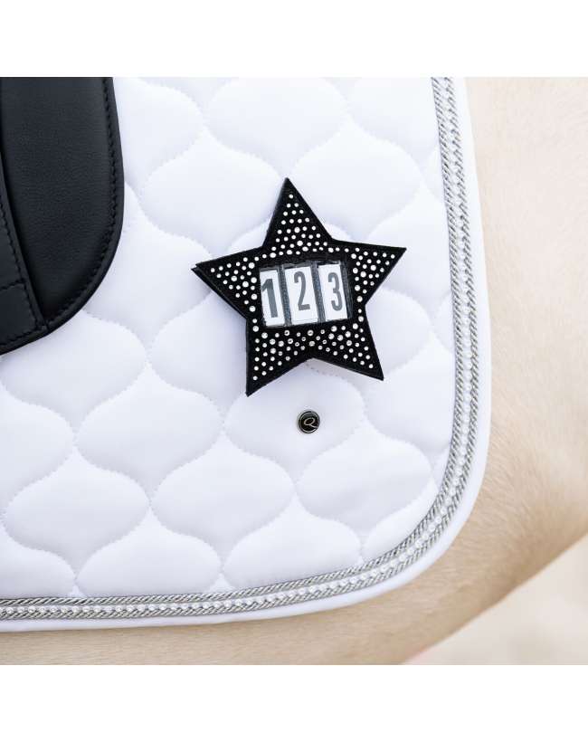 PORTA NUMERO DA GARA STELLA CON BRILLANTINI