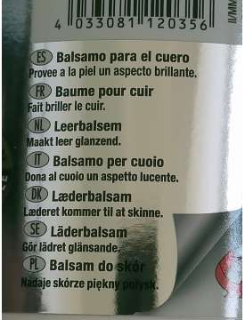 BALSAMO PER CUOIO LEOVET NUTRIENTE-31186