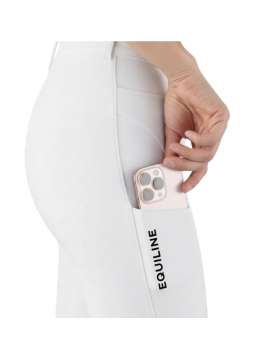 PANTALONI DONNA EQUILINE CUSMAKH GRIP GINOCCHIO BIANCO-31218