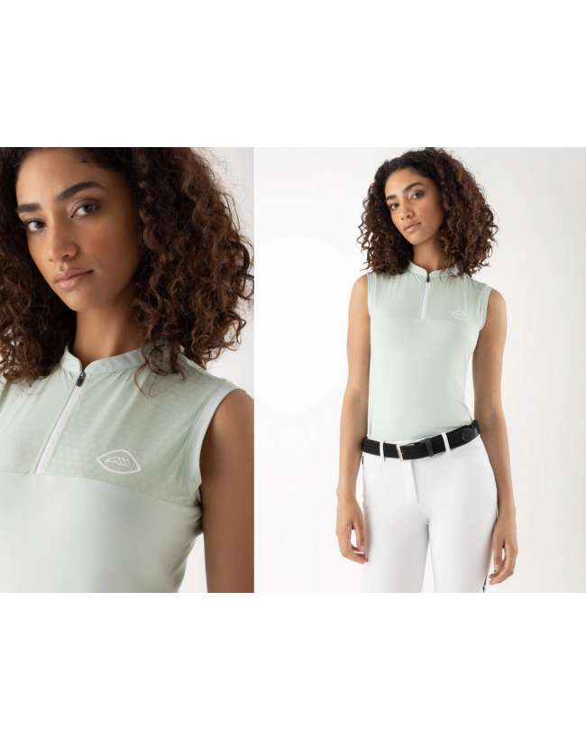 MAGLIA TANK EQUILINE DONNA SURF GREEN SENZA MANICHE