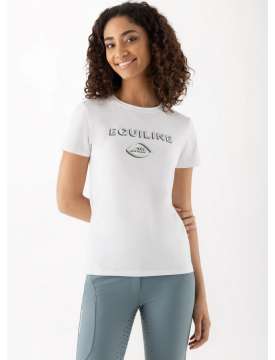 T-SHIRT DONNA EQUILINE CALOP A MANICA CORTA BIANCO-31280