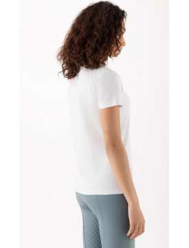 T-SHIRT DONNA EQUILINE CALOP A MANICA CORTA BIANCO-31282