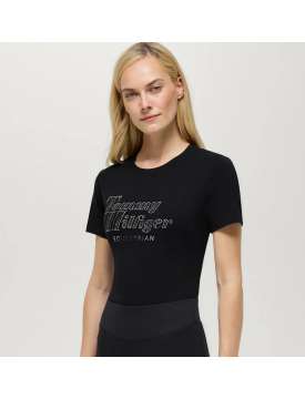 T-SHIRT DONNA TOMMY HILFIGER MALIBU RHINESTONE - NERO-31283