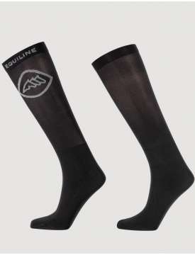 SET 3 PAIA CALZE EQUITAZIONE EQUILINE CADRO NERO-31291