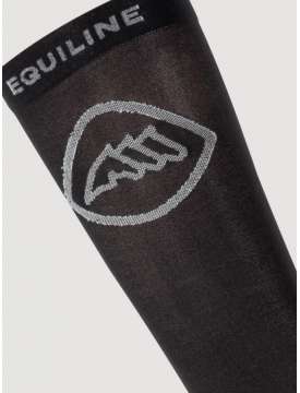 SET 3 PAIA CALZE EQUITAZIONE EQUILINE CADRO NERO-31292