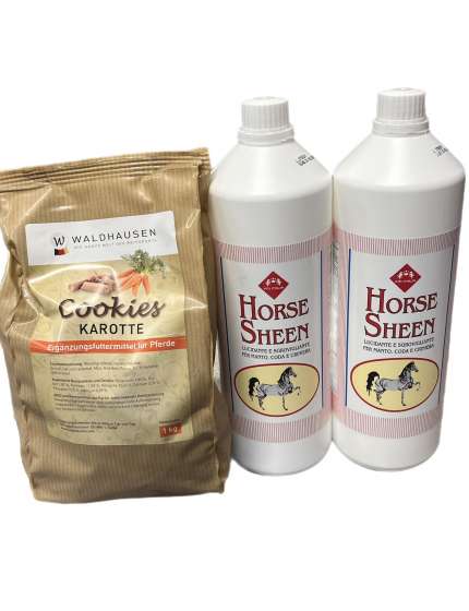 DUE HORSE SHEEN LUCIDANTE CODA E CRINIERA BISCOTTI OMAGGIO