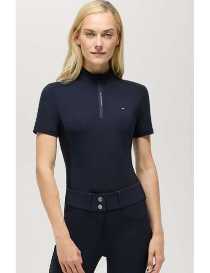 POLO TECNICA DONNA TOMMY HILFIGER PALMA MANICA CORTA BLU