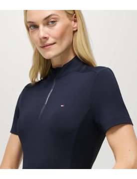 POLO TECNICA DONNA TOMMY HILFIGER PALMA MANICA CORTA BLU-31346
