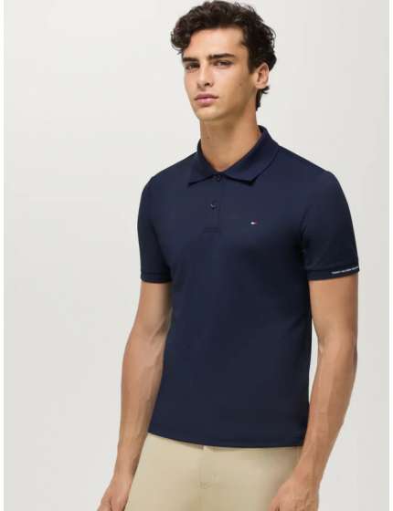 POLO UOMO TOMMY HILFIGER FRESCO TESSUTO TECNICO ELASTICIZZATO