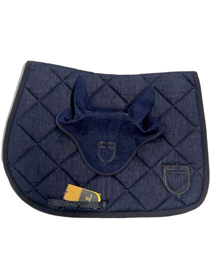COMPLETO EQUESTRO SOTTOSELLA E CUFFIA JEANS