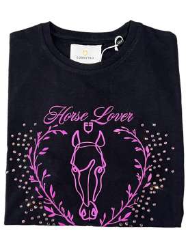 T-SHIRT EQUESTRO BAMBINA HORSE LOVE CON BRILLANTINI-31405