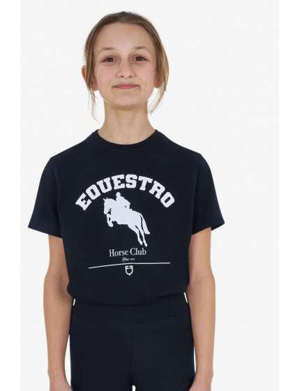 T-SHIRT EQUESTRO BAMBINA JUMPING HORSE COTONE