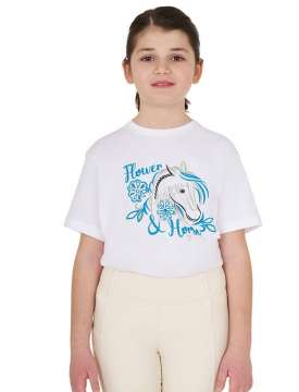 T-SHIRT EQUESTRO BAMBINA FLOWER HORSE-31419