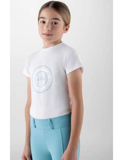T-SHIRT EQUILINE BAMBINA CON STAMPA E BRILLANTINI
