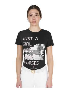 T-SHIRT EQUESTRO DONNA COTONE HORSE LOVER