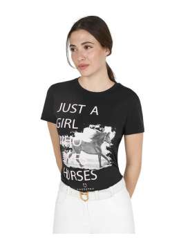 T-SHIRT EQUESTRO DONNA COTONE HORSE LOVER-31423