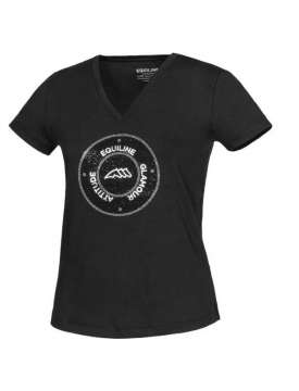T-SHIRT EQUILINE DONNA COTONE ELASTICIZZATO E BRILLANTINI-31428