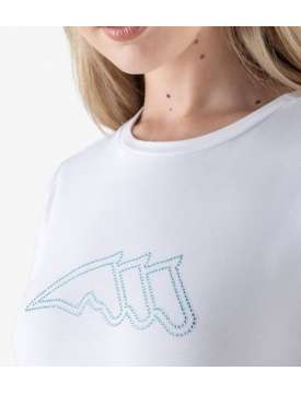 T-SHIRT EQUILINE GOSBIG DONNA COTONE ELASTICIZZATO E BRILLANTINI-31433
