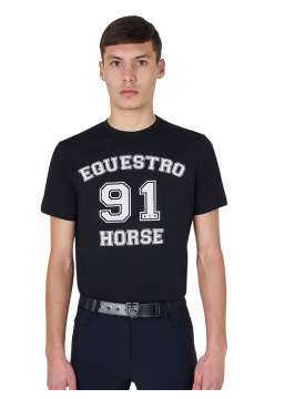T-SHIRT EQUESTRO UOMO HORSE CLUB IN COTONE-31569
