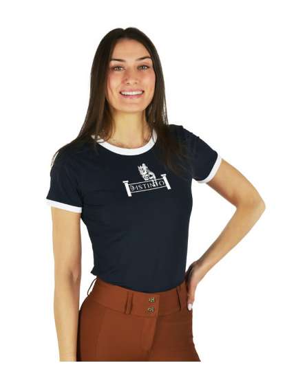 T-SHIRT DISTINTO DONNA RIDING CLUB IN FIBRA NATURALE