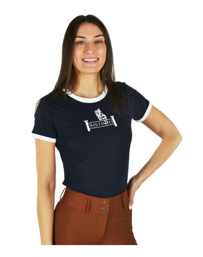 T-SHIRT DISTINTO DONNA RIDING CLUB IN FIBRA NATURALE