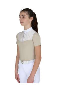 POLO CONCORSO EQUESTRO BAMBINA INSERTI SIMIL SETA-31687