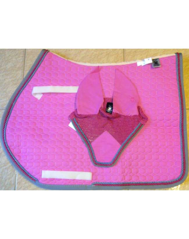 SOTTOSELLA E CUFFIA ROSA CAVALLO