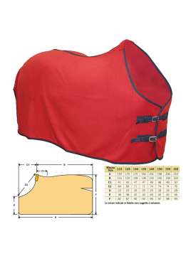 COPERTA IN PILE LINEA ECONOMICA CON FIBBIE INOX ANTERIORI-3681