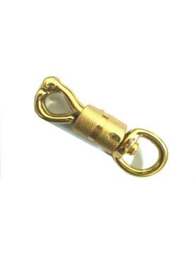 MOSCHETTONE IN OTTONE PESANTE CON BUSSOLA DI SICUREZZA-4342