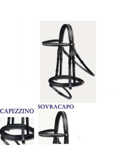 BRIGLIA INGLESE CON FRONTALINO E SOVRANUCA STRASS