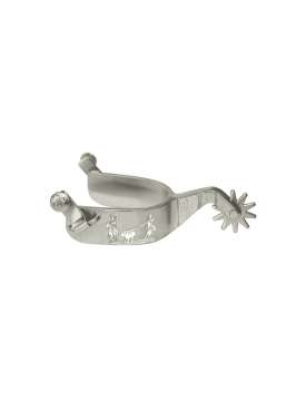 SPERONI WESTERN CON FIGURA COWBOY E VITELLO-5524