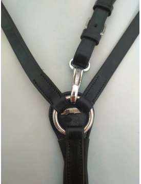 PETTORALE IN CUOIO EQUESTRO FIBBIE INOX-5621
