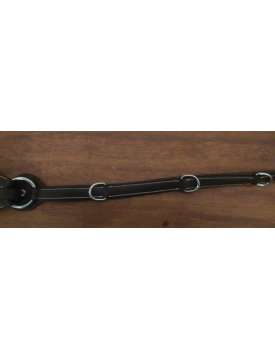PETTORALE INGLESE IN CUOIO CON CLINCHER ARGENTO HENRI DE RIVEL-5635