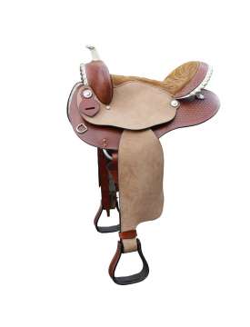 SELLA WESTERN IN CUOIO MODELLO BARREL BASKET-596