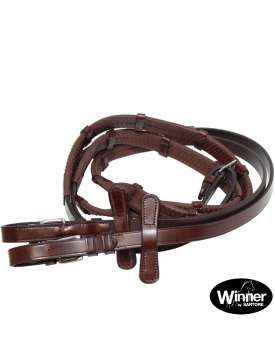 REDINI PER EQUITAZIONE IN CUOIO E GOMMA CON TACCHETTE WINNER SARTORE-6684